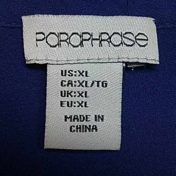 Paraphrase Long Sleeve Hi-Lo Button Up Blouse XL - Picture 5 of 8